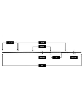 BalanceFrom Sporzon! Standard Weightlifting Solid Olympic Barbell, 1 Inch, 5 Ft