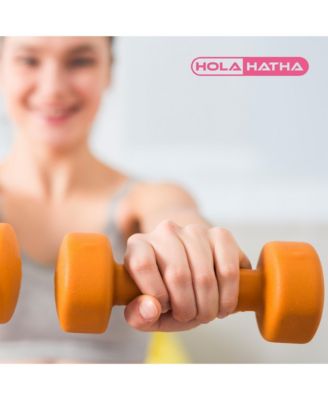 1, 2 and 3 lb Neoprene Dumbbell Strength Training Weight Set with Rack