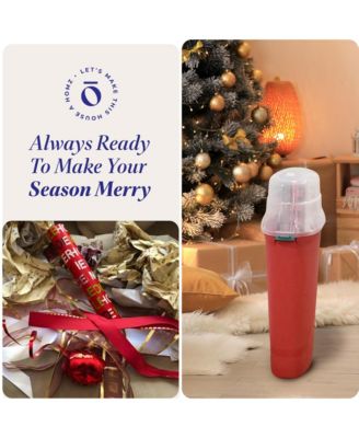 30-Inch Vertical Gift Wrap Storage Container Box, Red, Clear Lid (2 Pack