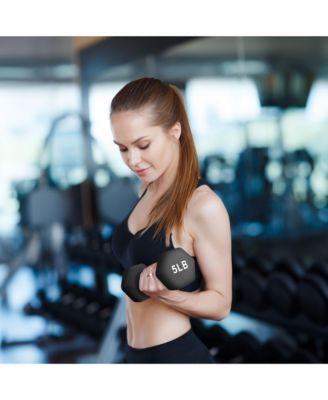 5, 8, and 12 Pound Neoprene Coated Dumbbell Set with Stand