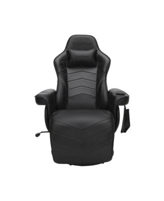 Reclining Gaming Chair with Footrest, Gaming Chair Recliner - Black