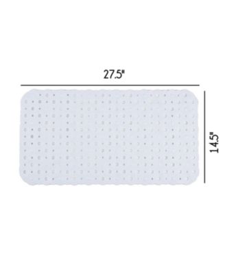 Non-Slip Bathtub mat, 27" x 15" Shower Mat with Suction Cups and Water Drain Holes, BPA, LaTeX, Phthalate Free