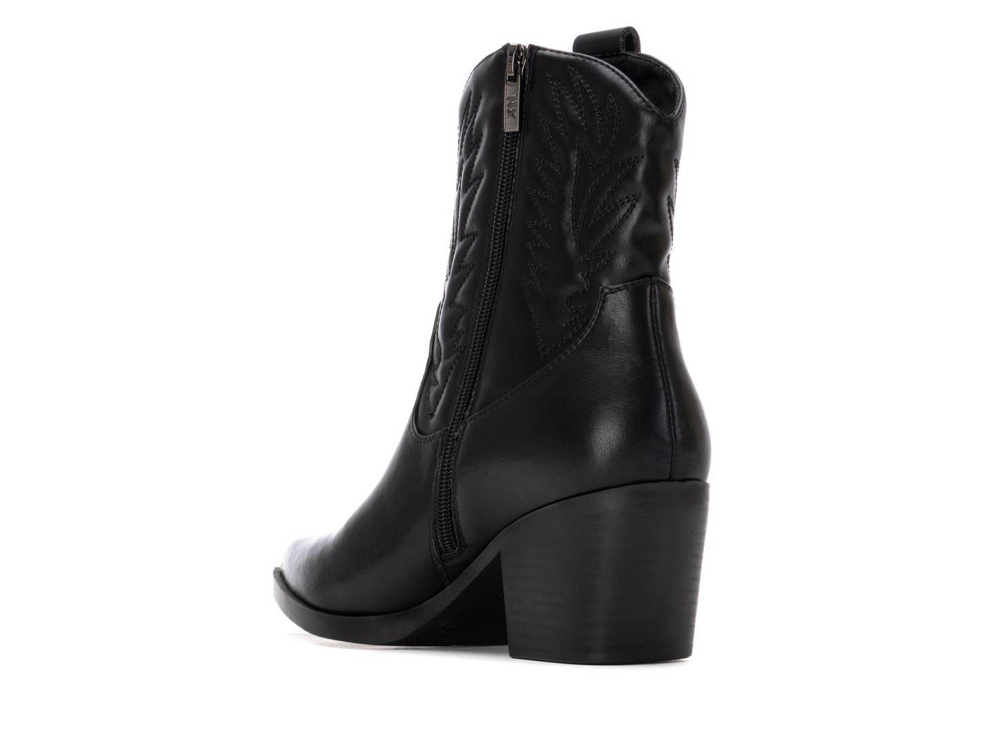 Женские ботинки XTI Embroidered Italian Western Booties, цвет: Чёрный — фото 3