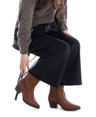 Women's Embroidered Italian Western Booties By XTI