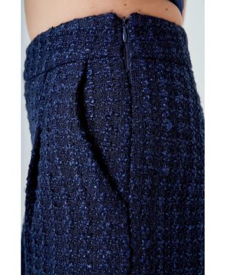 Women's Tweed Relaxed Long Shorts