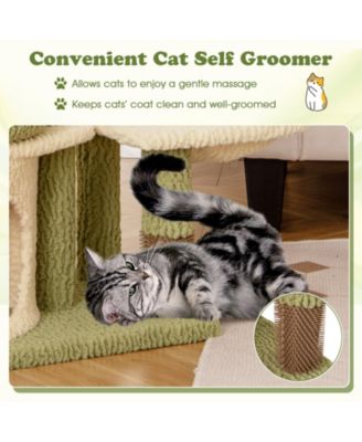 Multi-level Cat Tree Cute Cat Tower w/ Top Perch Private Condo Side Basket