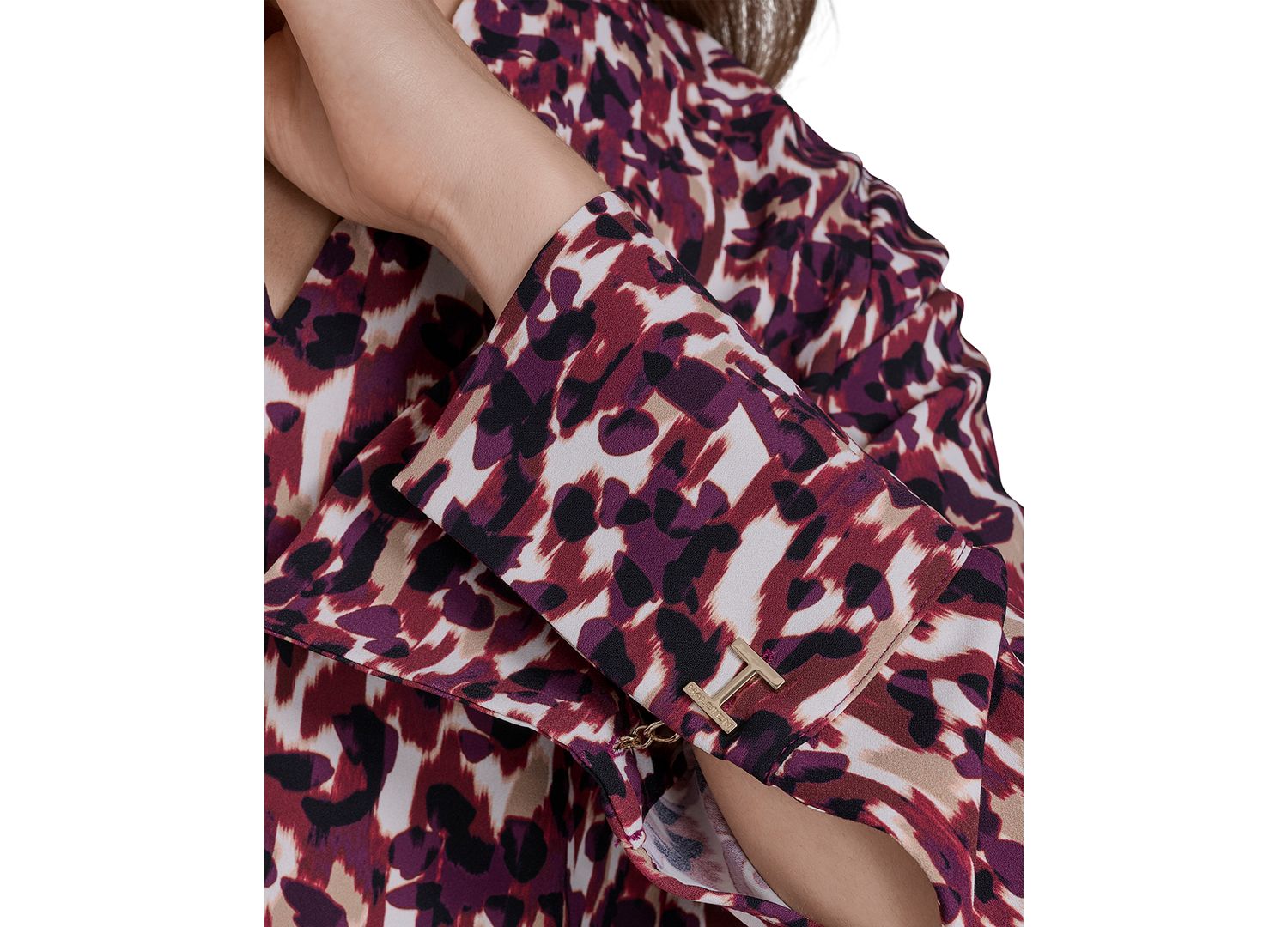 Women's V-Neck Long Sleeve Tunic Top
