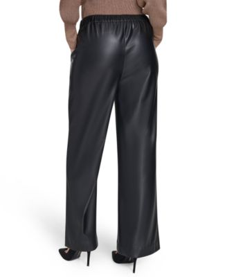 Women's Wide Leg Faux Leather Pants