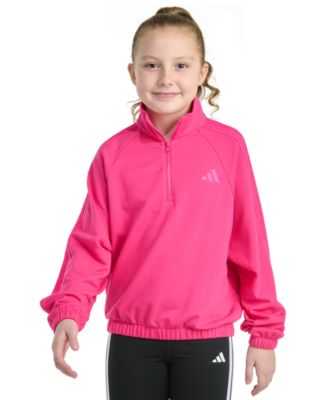 adidas - Girls 8-16 Mock Neck Quarter Zip Training Sweatshirt