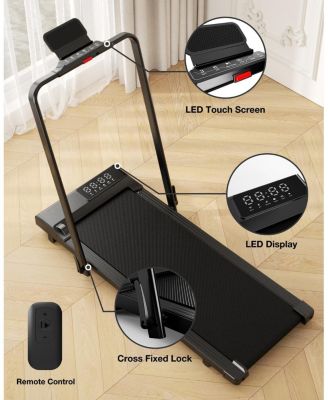 Superun 3-in-1 Walking Pad Treadmill 300lb capacity, 3.0HP quiet motor. Foldable for home/office use with remote & APP control