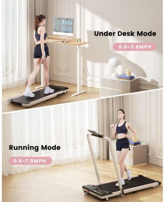 Superun 3 in 1 Walking Pad Treadmill, 300 Weight Capacity Foldable Treadmill, 3.0HP Low Noise Under Desk Treadmills for Home Office with Remote & APP