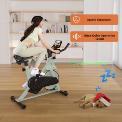 Superun Indoor Smart Stationary Cycling Bike with PitPat App, 1-32 Magnetic Resistance-Black