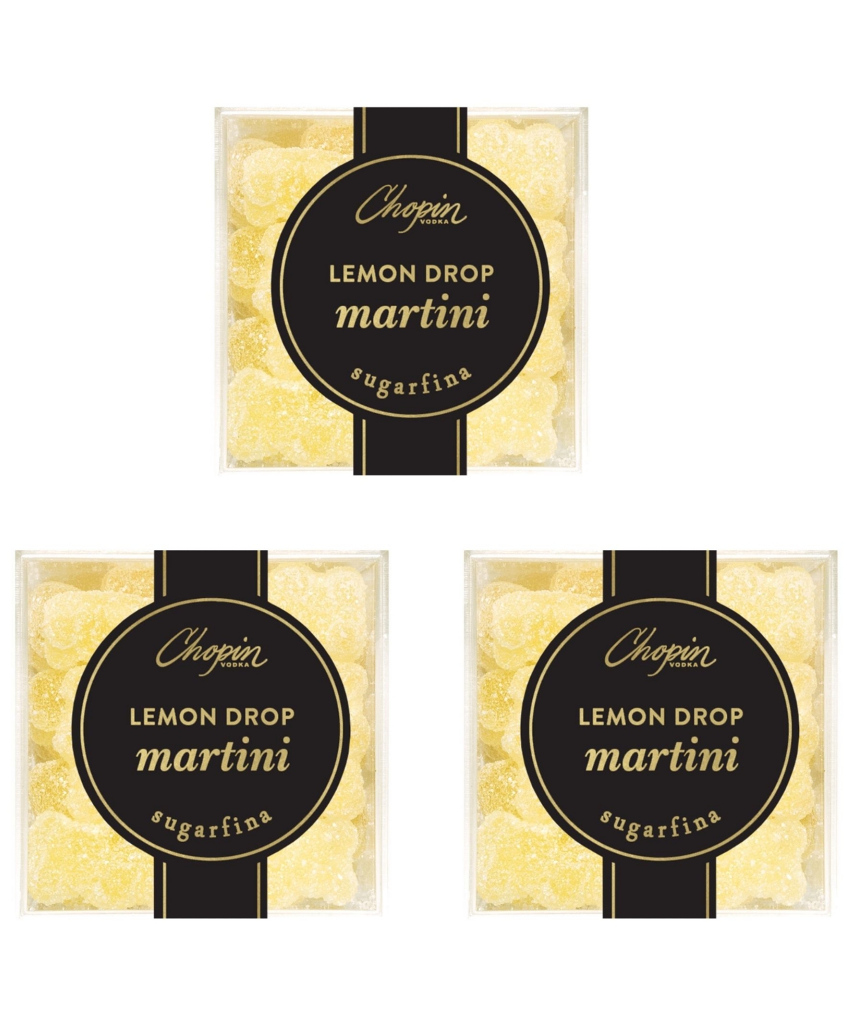 Sugarfina Lemon Drop Martini Candy Bears, 3 Piece