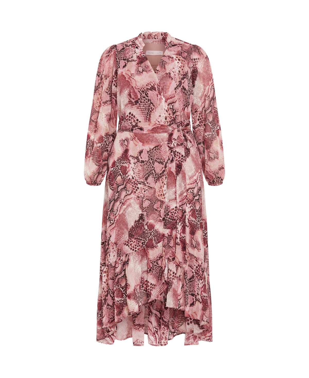 City Chic Women's Instinct Snake Print Maxi Dress