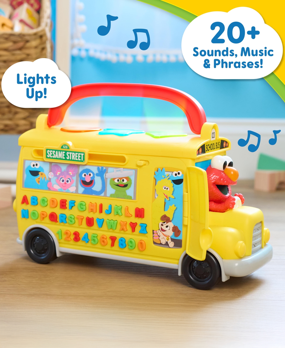 Sesame Street Elmo's Learn And Go School Bus In Transparent