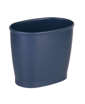 Oval 2.1 Gallon / 8 Liter Plastic Trash Can, 2-Pack, Navy, Made in USA