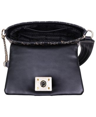 Horseshoe Quilt Logo Plaque Flap Shoulder Bag