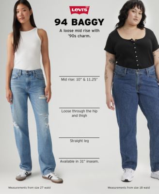 Women's Mid Rise Cotton 94 Baggy Jeans