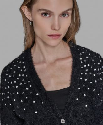 Women’s V-Neck Cardigan with Signature Button Closure