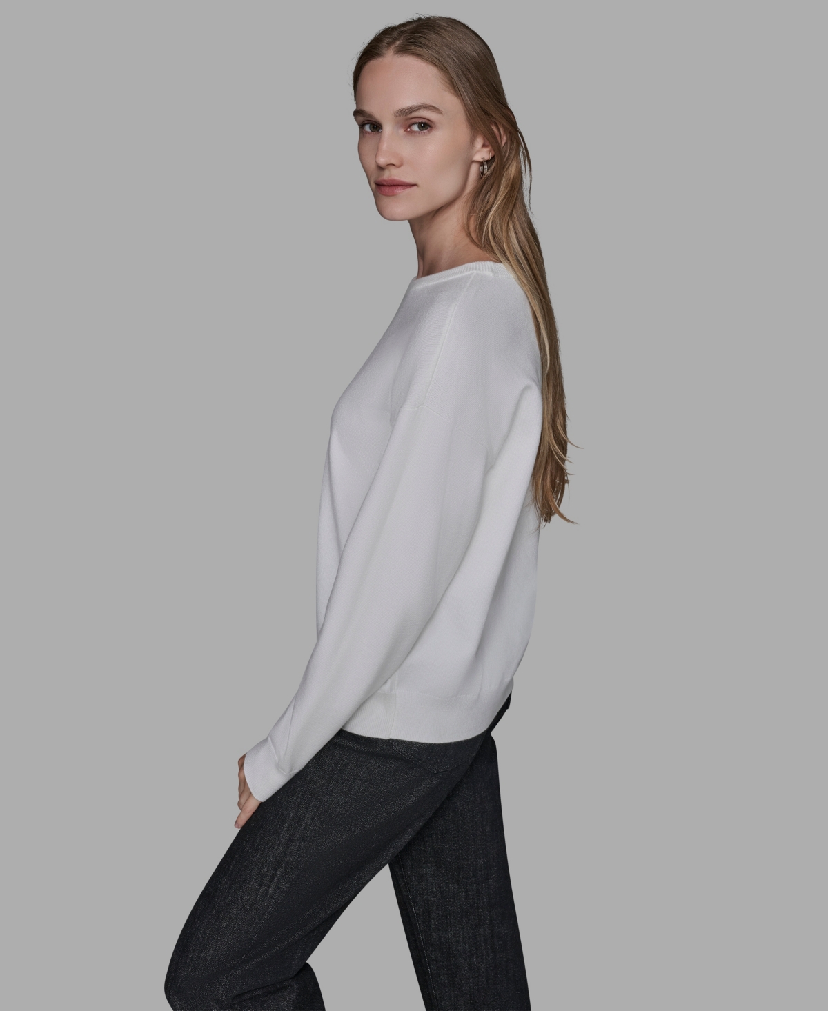 Karl Lagerfeld Women's Kool Karl Crewneck Sweater In White