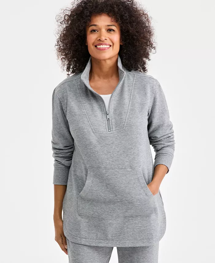 Women's Luxsoft Fleece Quarter-Zip Tunic Sweatshirt - thumbnail 3