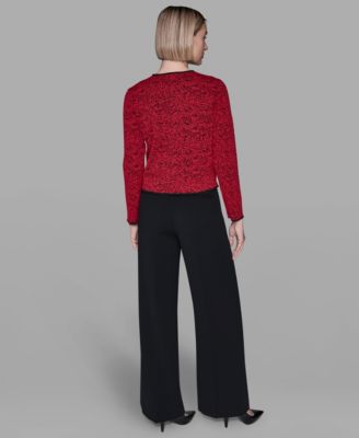 Women's Crewneck Pocket Detail Cardigan