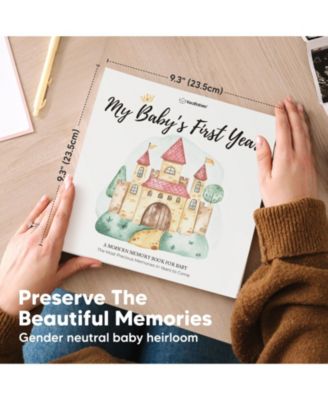 Craft Baby Memory Book, First 5 Years Baby Books, 90 Pages Keepsake Milestone Journal for Baby Girls, Boys