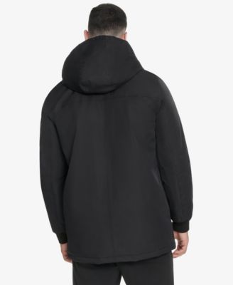 Men's 3/4 Lenth Hooded Jacket with Bib