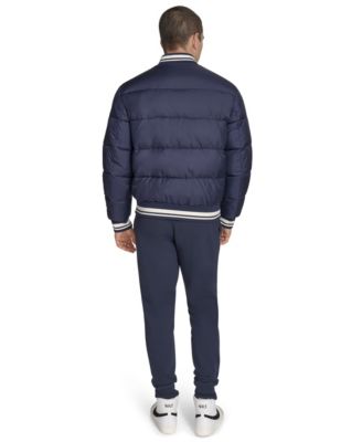 Men's Quilted Varsity Puffer Jacket