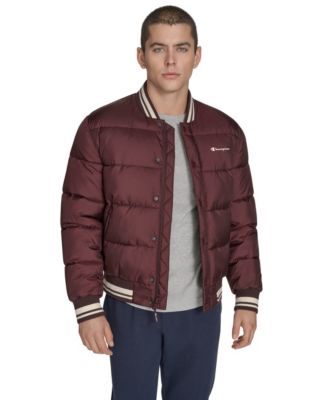 Men's Quilted Varsity Puffer Jacket