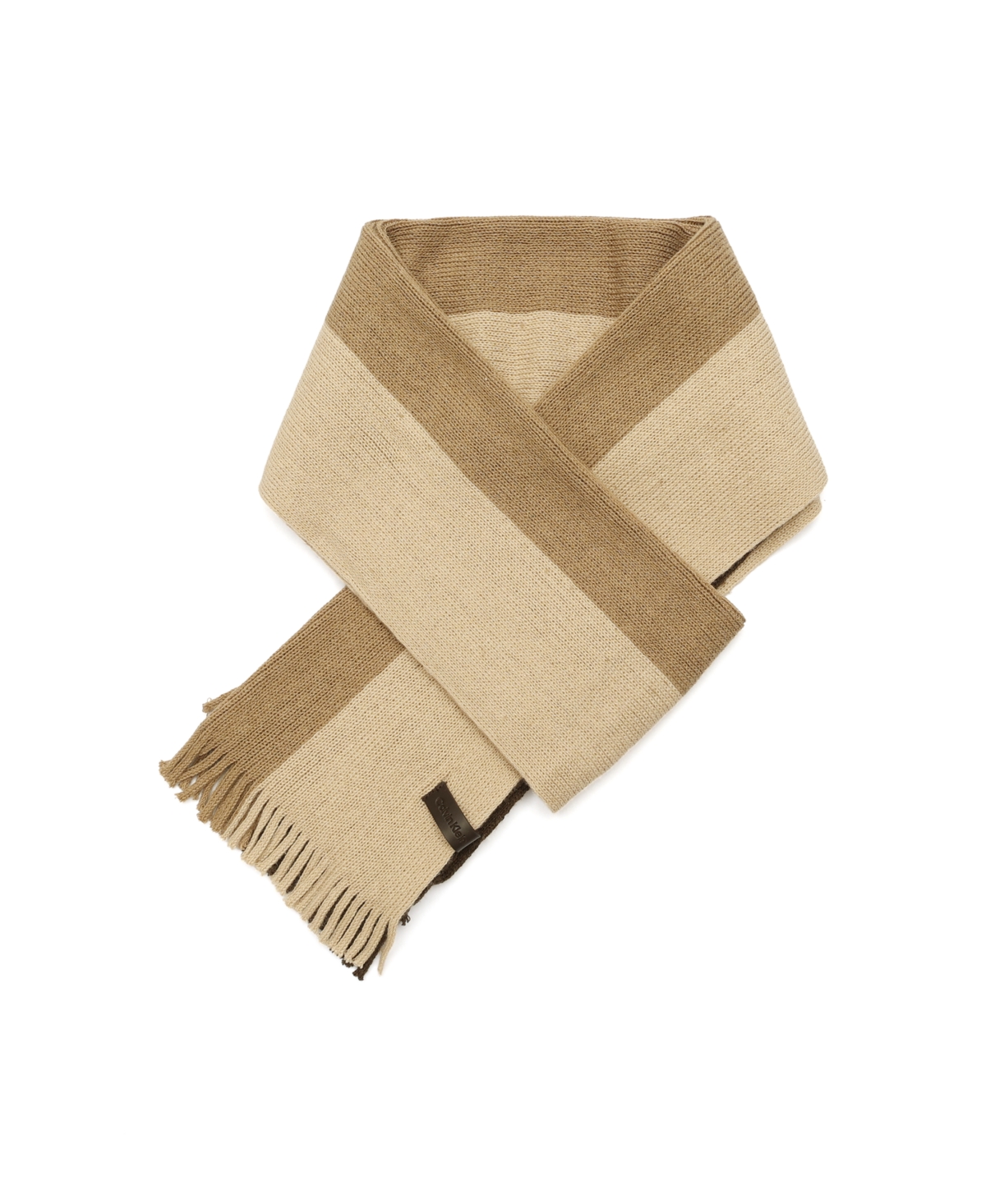 Calvin Klein Men's Gradient Stripe Raschel Scarf In Brown