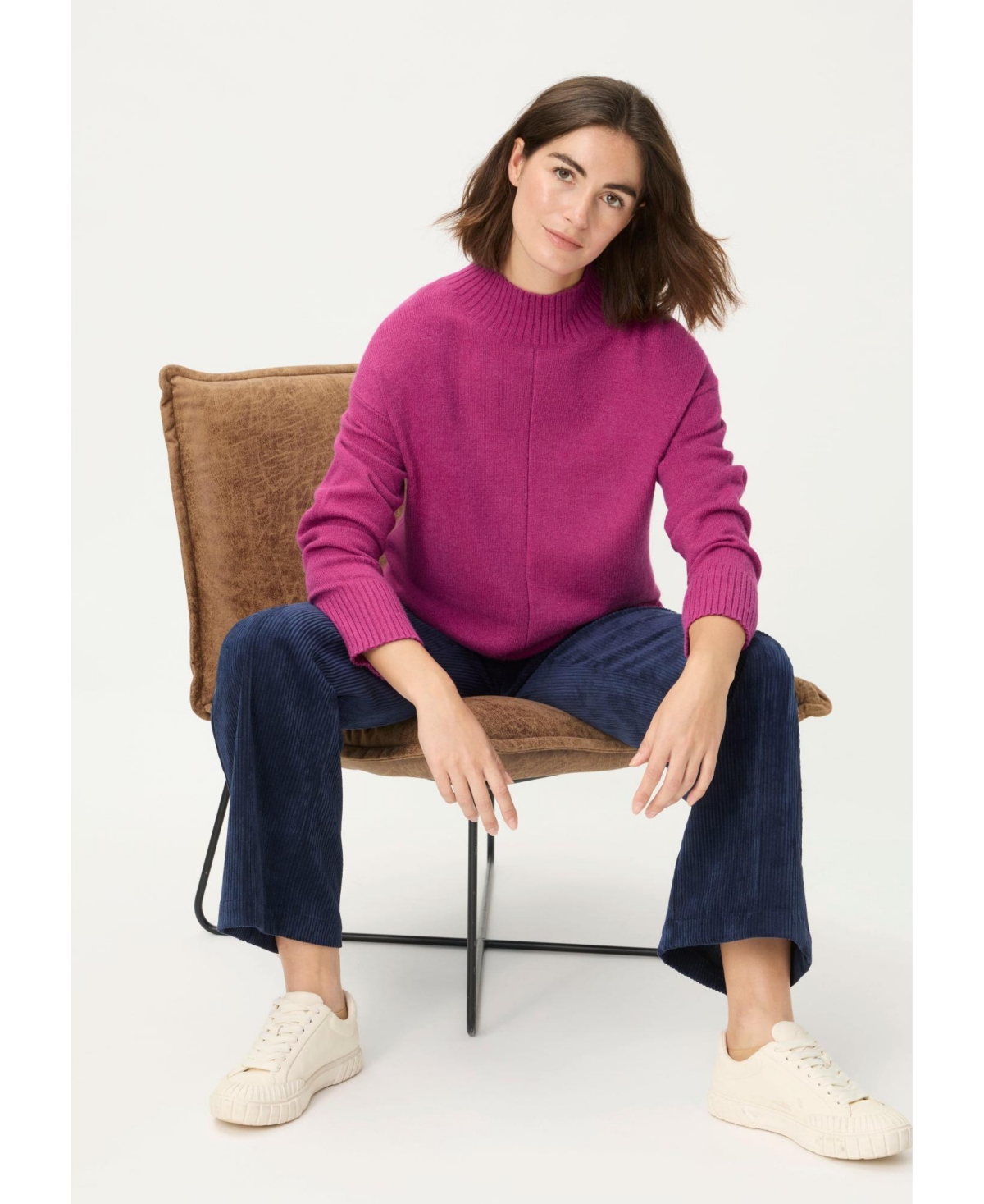 Olsen Women's Solid Mock Neck