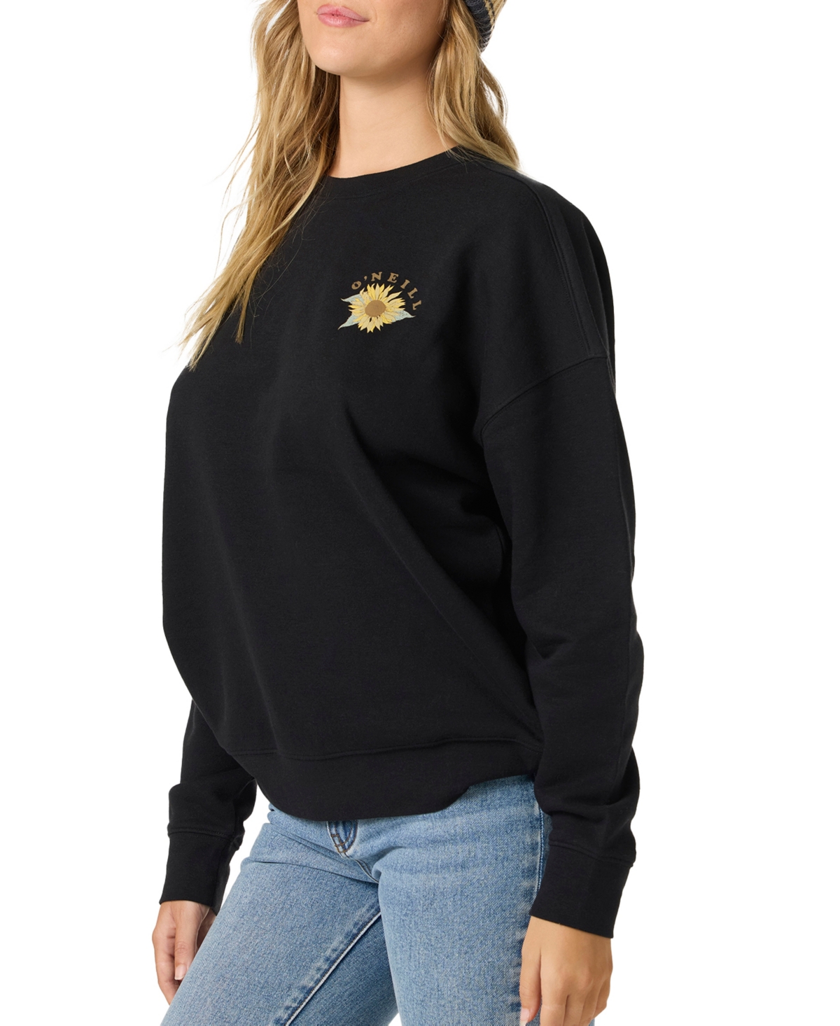O'neill Juniors' Scenic Dreamz Crewneck Sweatshirt In Black
