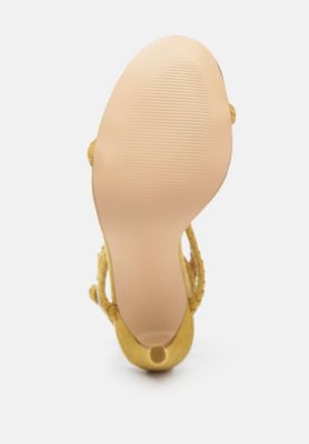 Womens Sherri Ankle Braided Strap High Heel