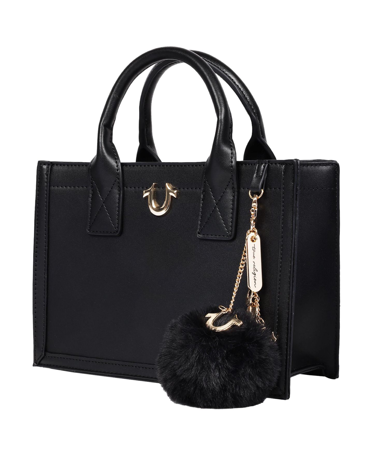 Женская сумка True Religion Pom Dangle Modern Tote, цвет: Чёрный — фото 5