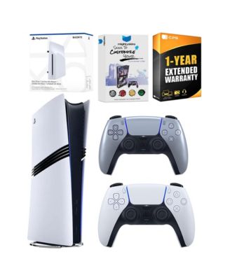 PlayStation 5 Pro Digital Bundle with Disc Drive, Extra Controller, MightySkins Voucher and 1 Year Extended Warranty