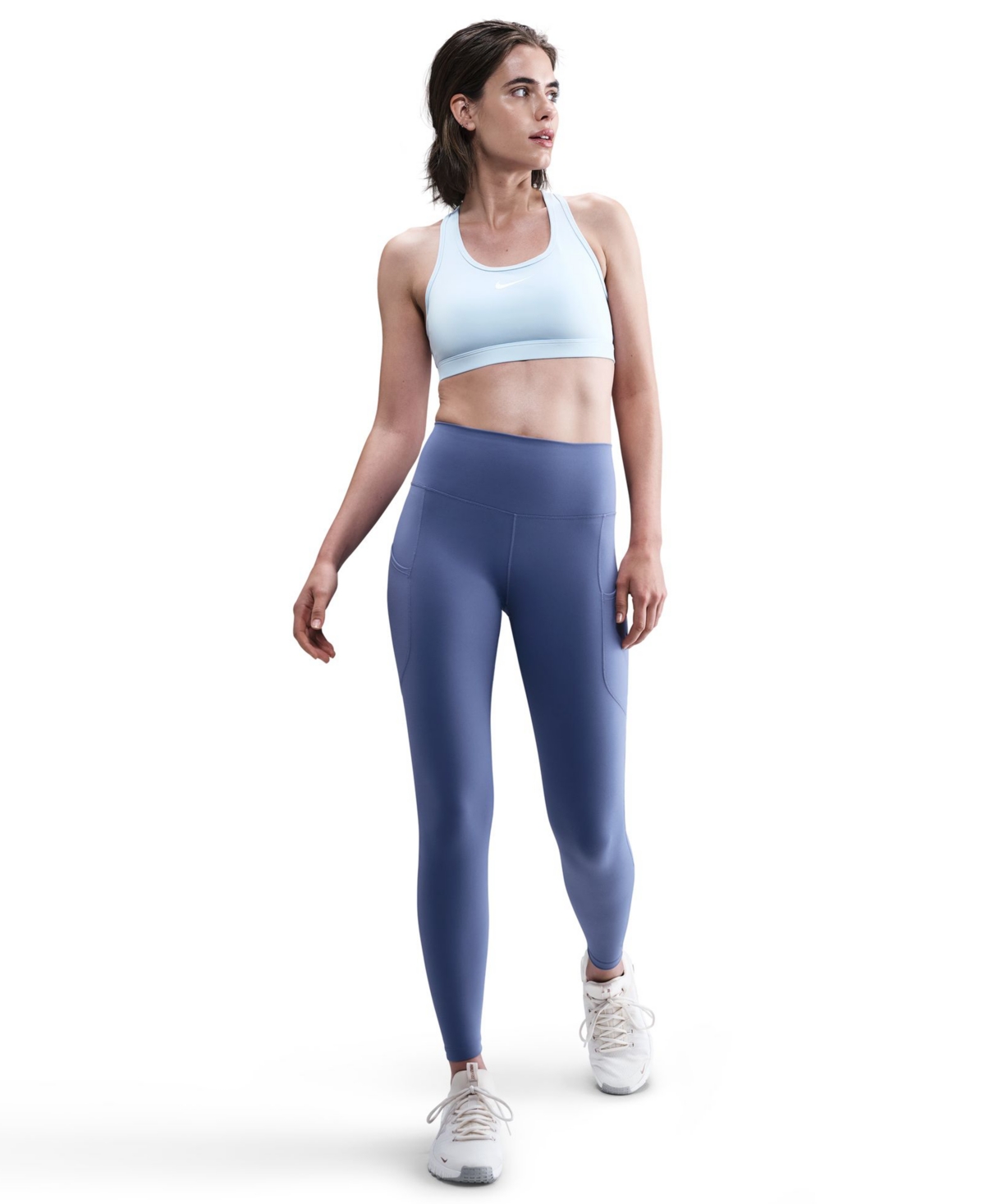 Nike Women's Swoosh Padded Sports Bra In Blue