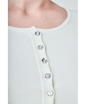 Women's Shoulder Pad Knit Top