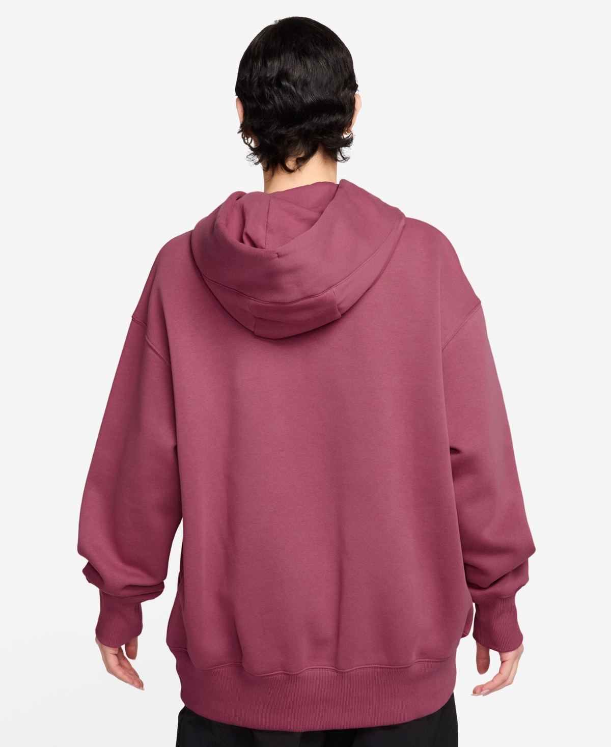Nike Sportswear Phoenix Fleece Pullover Hoodie In Burgundy