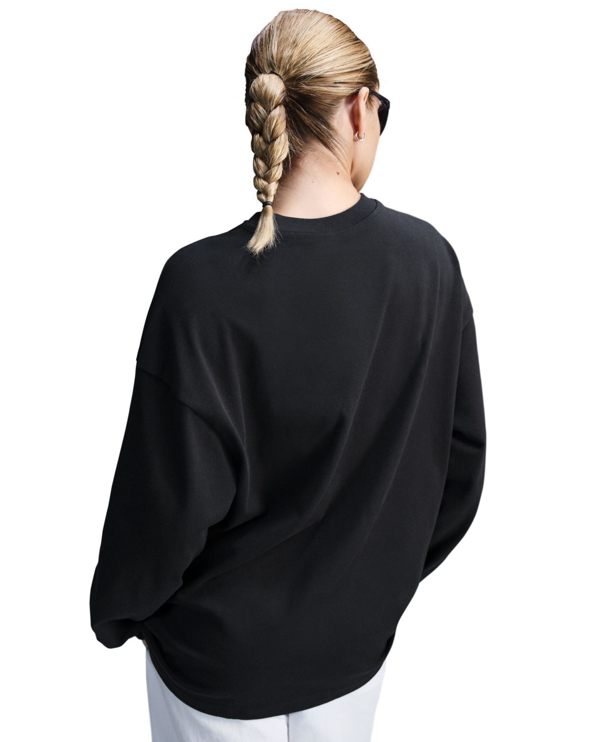 Nike Women's Oversized Long Sleeve T-shirt In Black