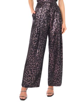 Vince Camuto - Women's Animal Print Wide Leg Pants