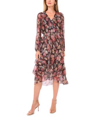 Vince Camuto - Women's Ruffle Midi Dress