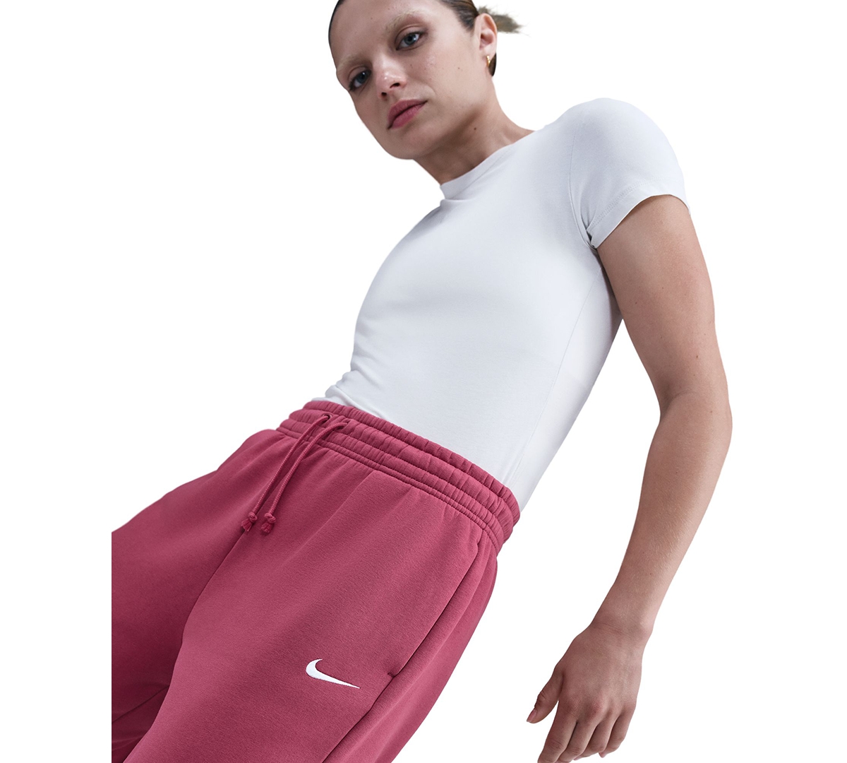 Nike Sportswear Women's Phoenix Fleece High-rise Oversized Sweatpants In Burgundy