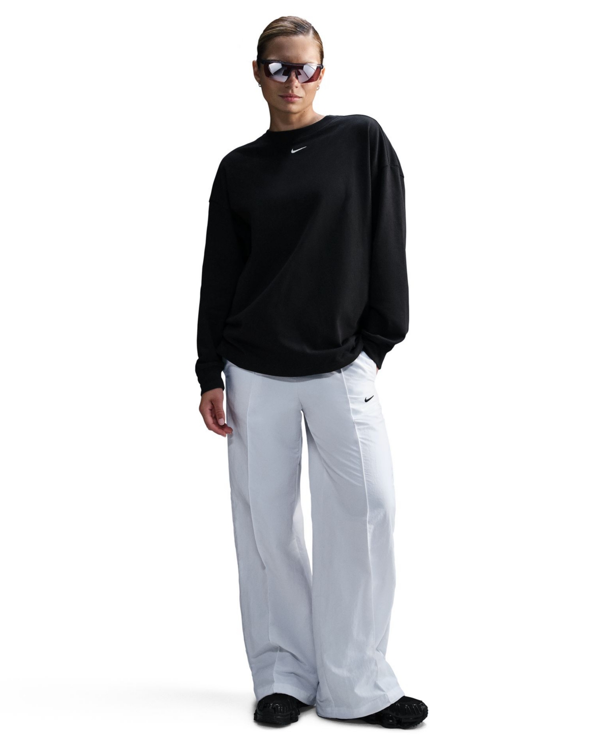 Nike Women's Oversized Long Sleeve T-shirt In Black