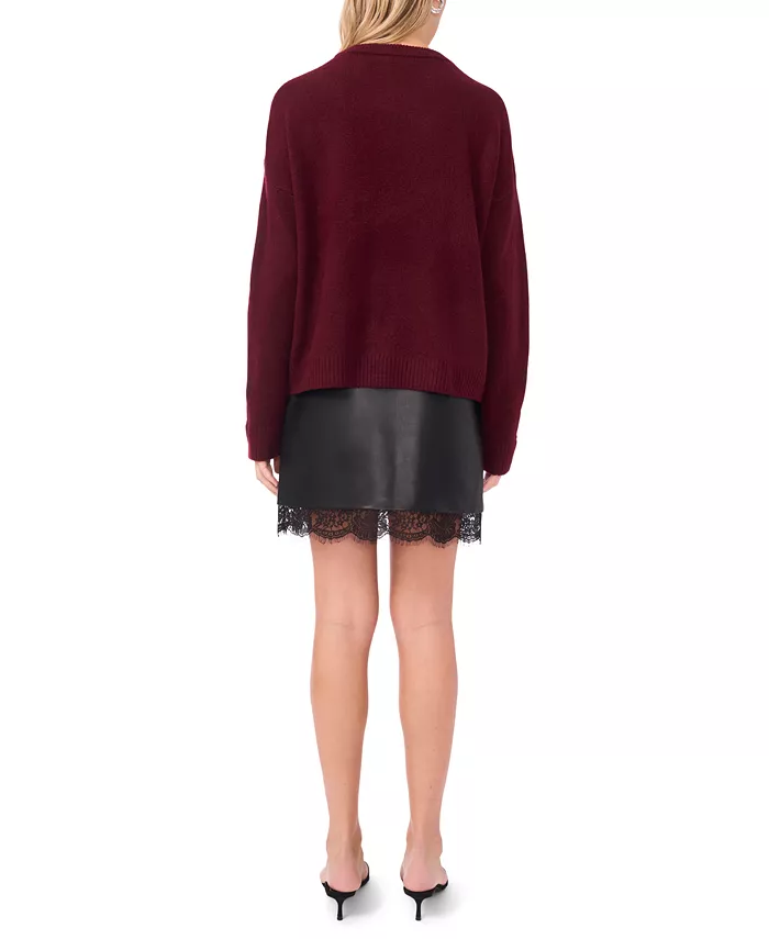 Women's Crewneck Paillette Sequin Long-Sleeve Sweater - thumbnail 3