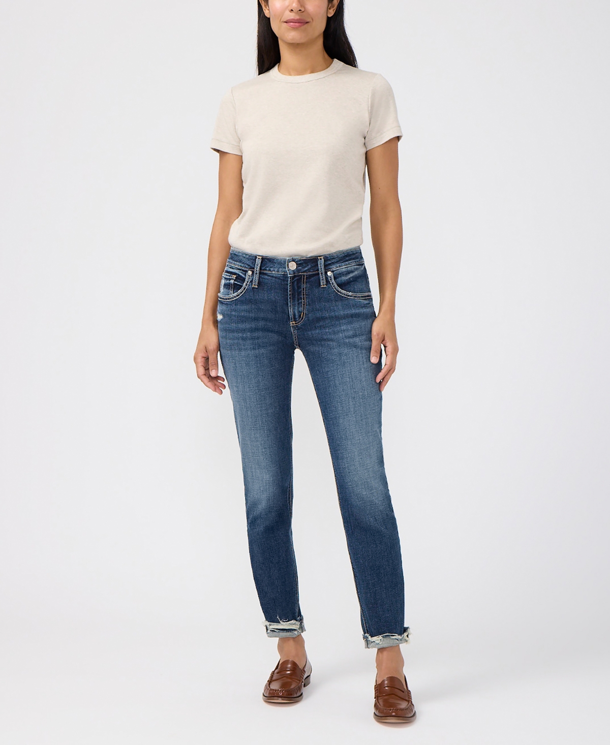 Silver Jeans Co. Women's Boyfriend Fit Slim Jeans In Multi