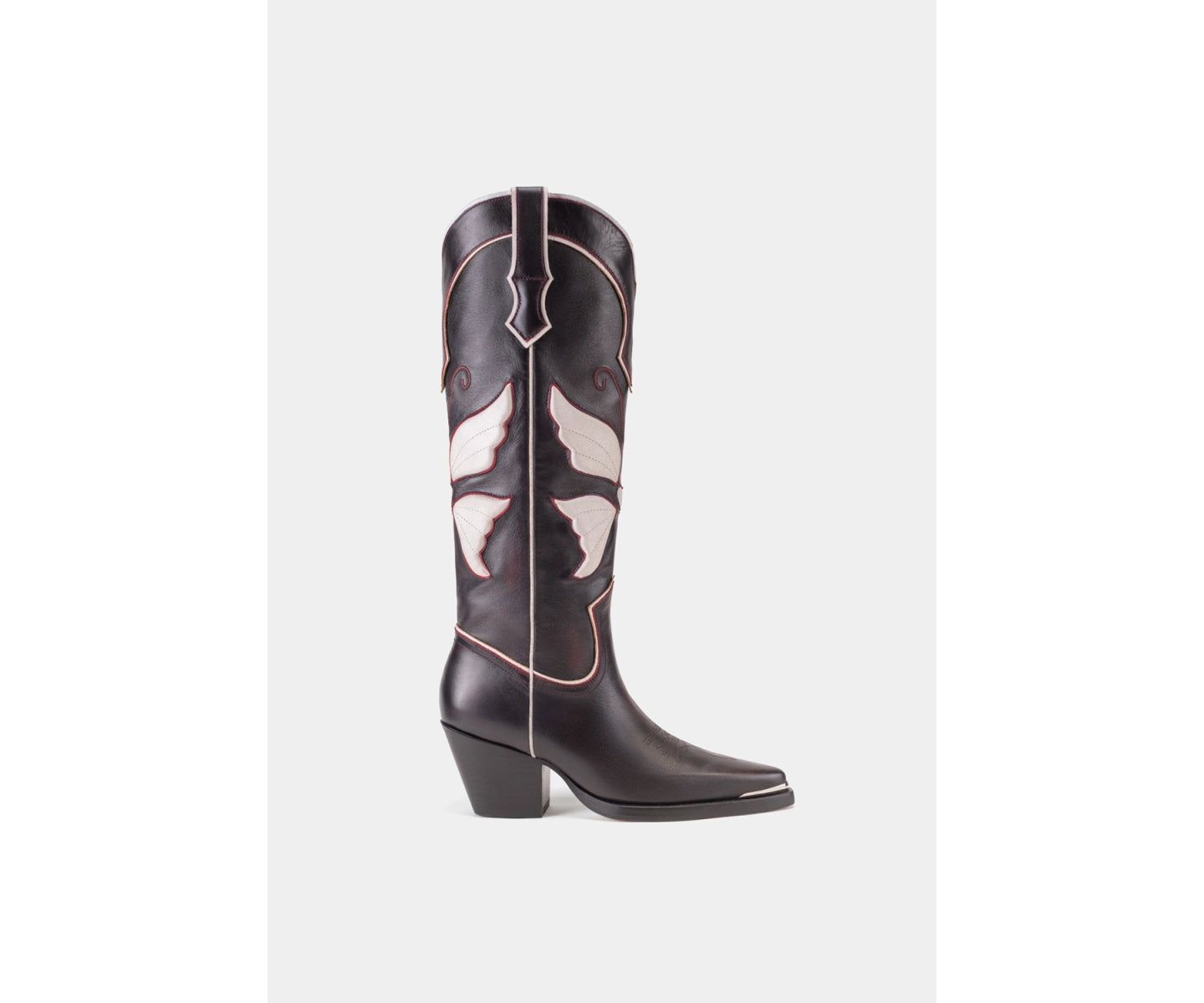 Женские ботинки Dante Leather Western, цвет: Бордовый — фото 1