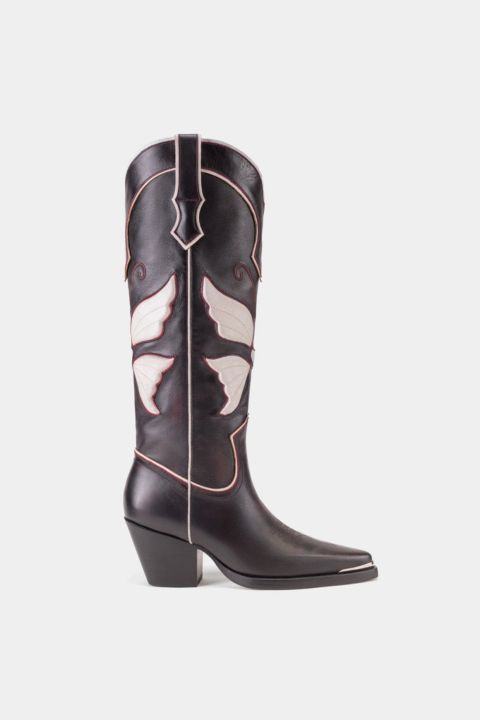 Женские ботинки Dante Leather Western, цвет: Бордовый