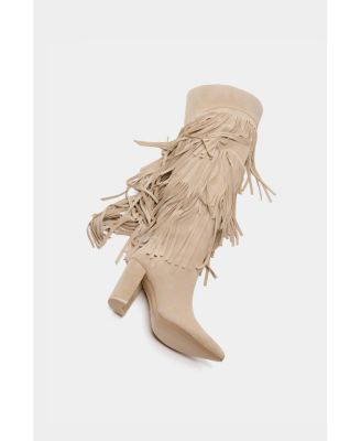 Fringe Leather Tall Boots Vespa By Dante