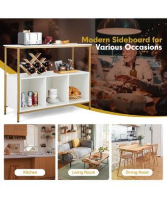 Modern Kitchen Buffet Sideboard with 3 Compartments